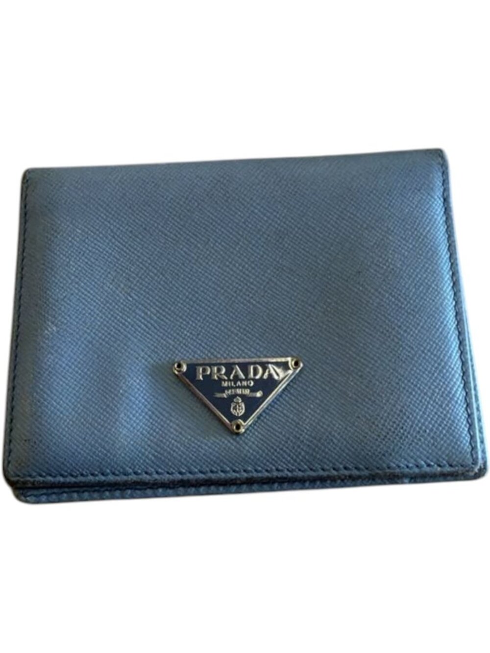 704153CR C1 Prada Wallet Gray Leather